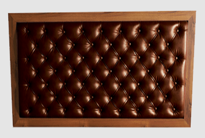 Framed Chesterfield Brown Headboard